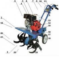 Устройство мотокультиватора
